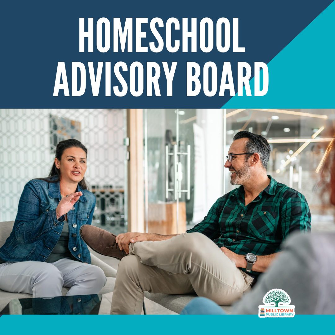 A diverse group of people engage in discussion in a modern library setting, focusing on homeschooling strategies and support.